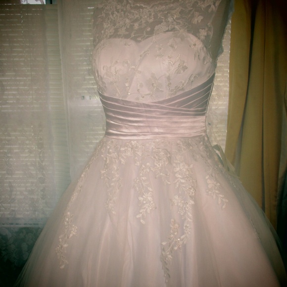 NWT Vintage 50s Inspired Tea Length Wedding Dress Gown pageant prom vintage look - Picture 5 of 8